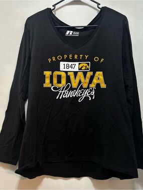 Russell‎ Athletic Black Crewneck Tee with White Logo Print